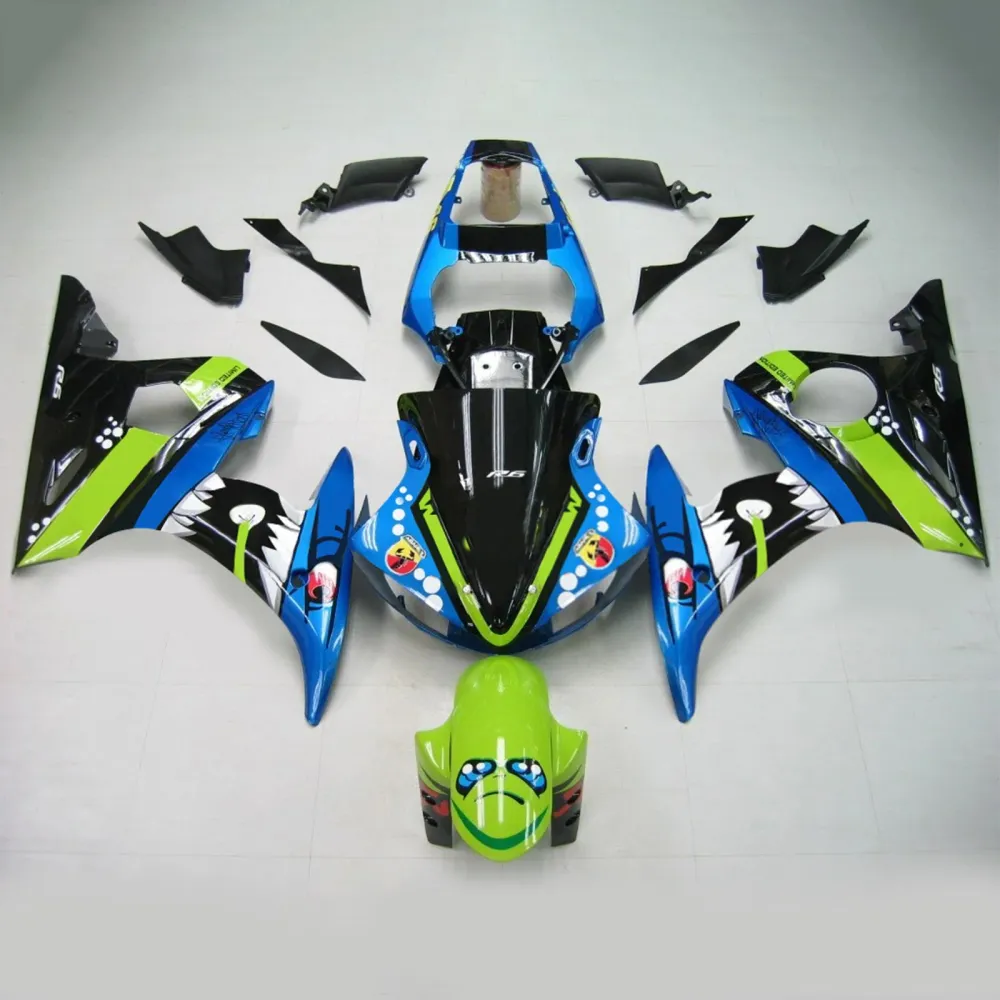 2005 Yamaha YZF 600 R6 Injektionsmässa Kit Bodywork Plastic ABS #145 Amotopart