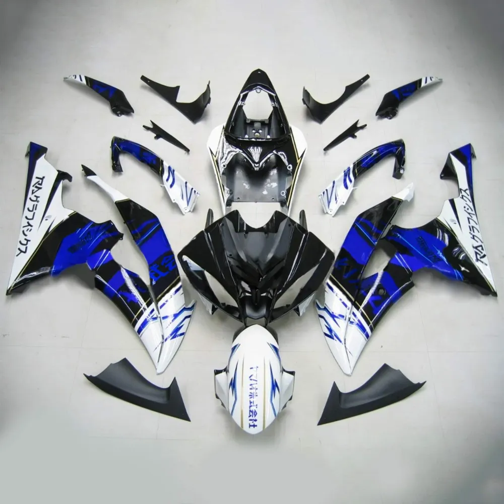 2008-2016 YAMAHA YZF 600 R6 Injektion Fairing Kit Bodywork Plastic ABS #162 Amotopart