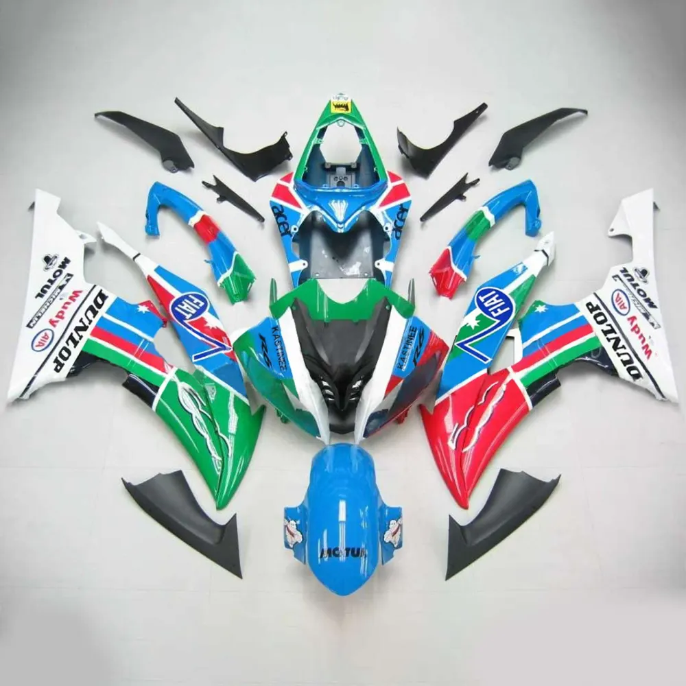 2008-2016 YAMAHA YZF 600 R6 Injektionsmässa kit Kroppsarbete Plastic ABS #107 Amotopart