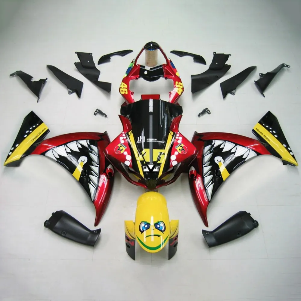 2012-2014 YAMAHA YZF 1000 R1 injektionsmässa kit Bodywork Plastic ABS #128 Amotopart