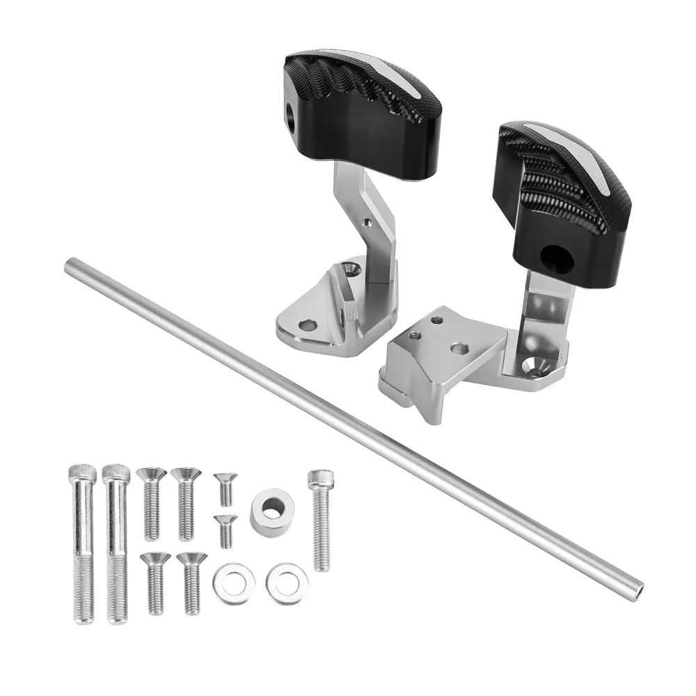 Protector Engine Crash Bund Pad Slider Silver för Suzuki GSXR1300 Hayabusa 21-23 Amotopart