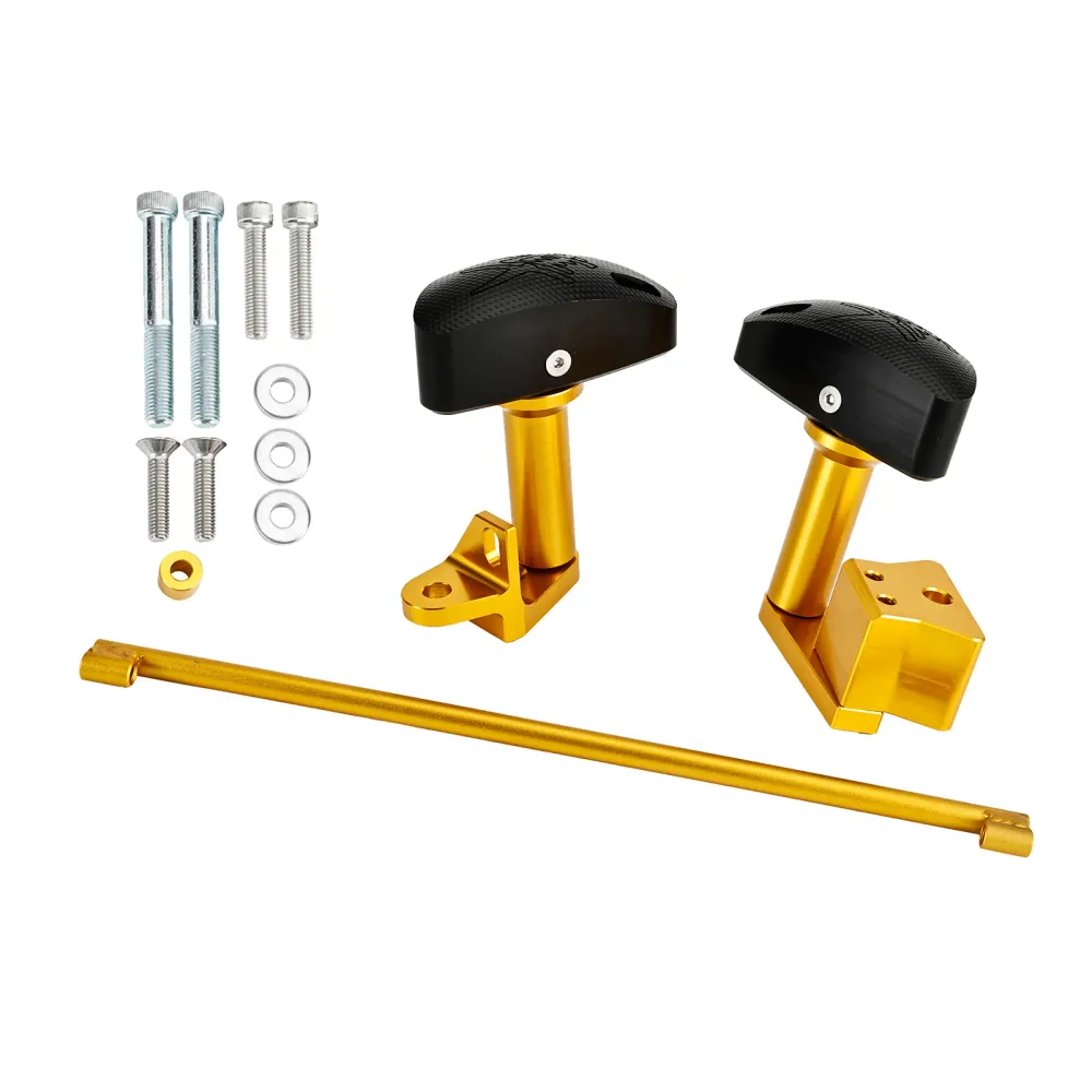 Protector Engine Crash Bunds Pad Slider Gold för Suzuki GSXR1300 Hayabusa 08-20 Amotopart