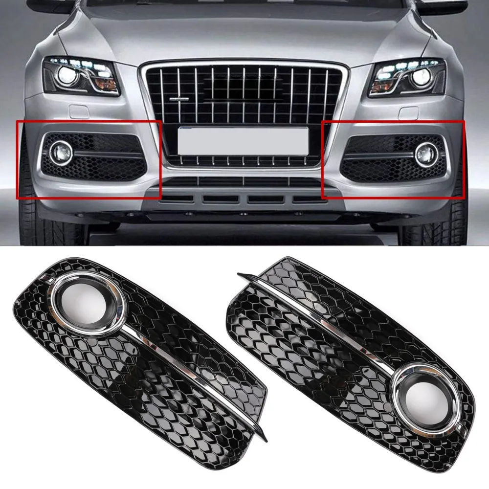 Audi Q5 2013-2016 Främre stötfångare Dimljusgaller 1PC L/R Passar inte SQ5 & SLINE
