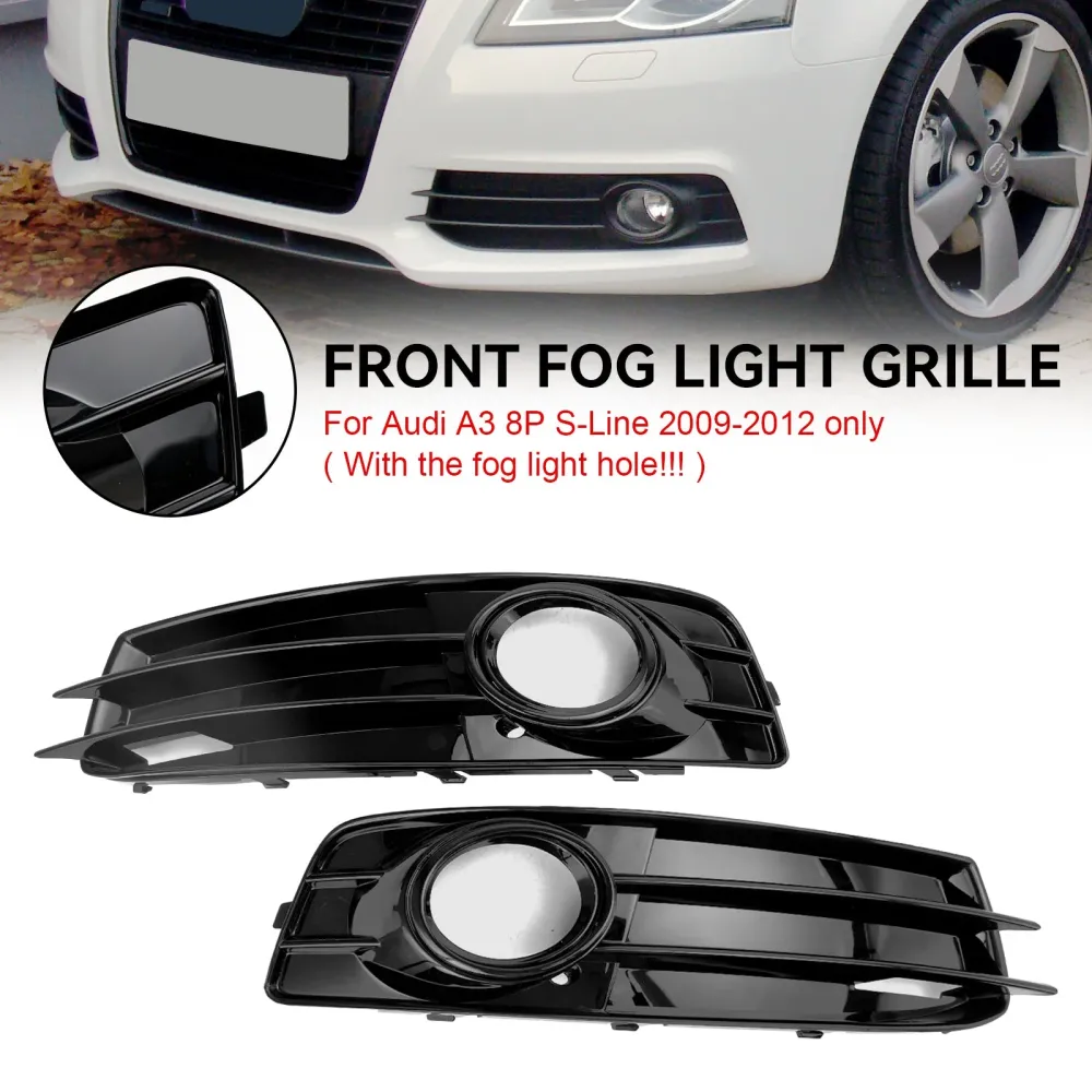 Audi A3 8P S-Line 2009-2012 Främre undre stötfångargaller Dimljusskydd