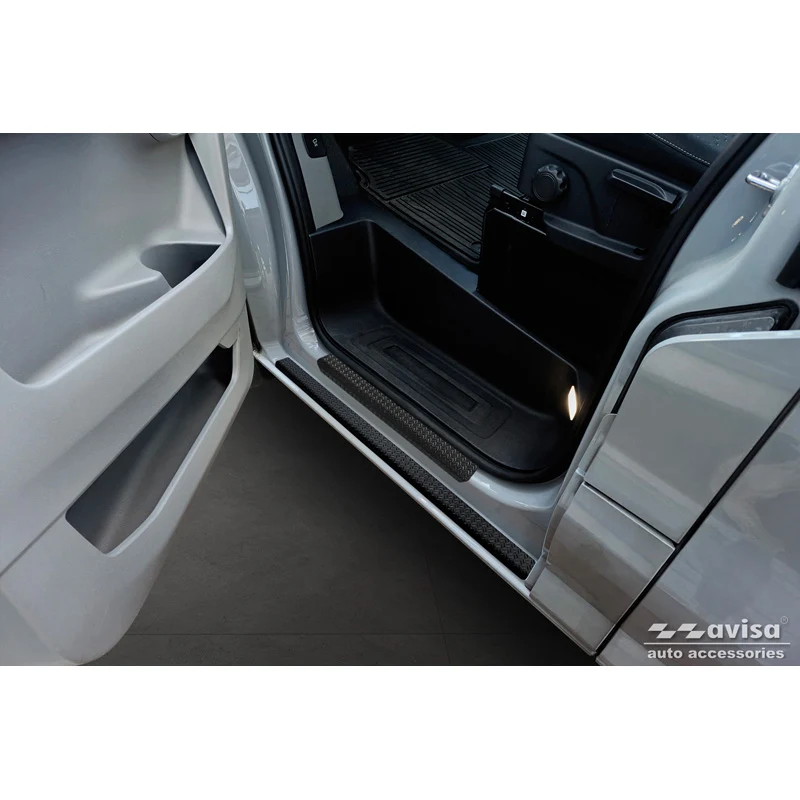Avisa, Trinbeskyttere, Aluminium, Passer til Ford Transit Custom, lower door, (V710) & Tourneo Custom (V710) 2023-, 'Riffl...