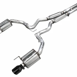 AWE 2024 Ford Mustang GT Fastback S650 RWD Touring Catback Exhaust w/ Dual Diamond Black Tips