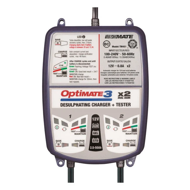 Batteriladdare TecMate Optimate 3 x 2-bank 12V