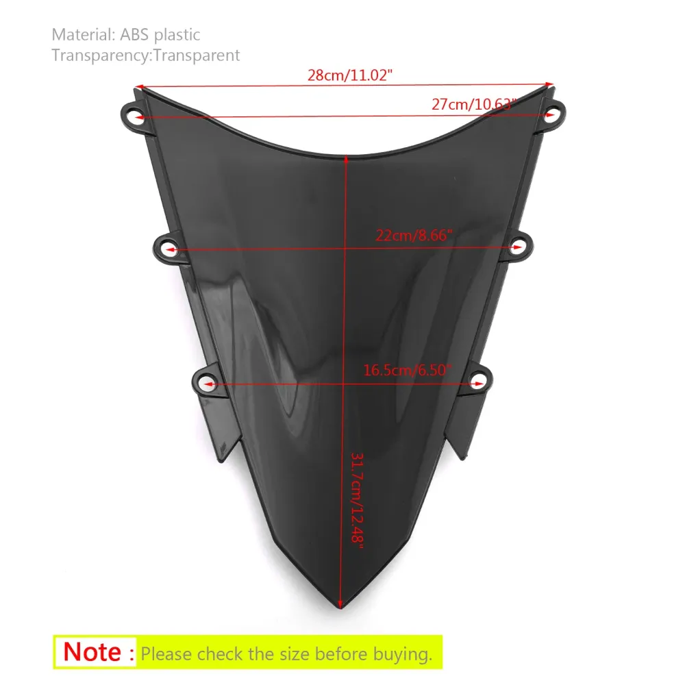 1 bit motorcykel ABS vindruta vindrutan för Honda CBR500R 2016-2018 generisk