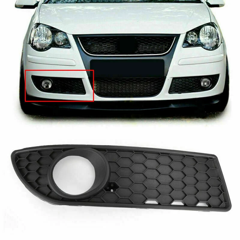 Black Center Polo GTI Front VW Lower 9N3 Grille Bumper Grill 2005-2009 Fog Generic