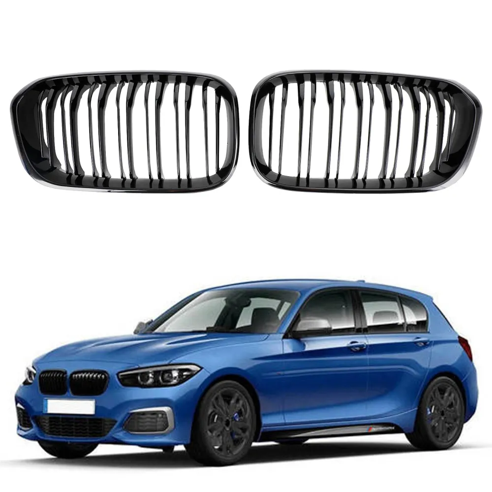 BMW 1-serie 2015-2017 F20 F21 Glanssvart dubbelfront njurgrill