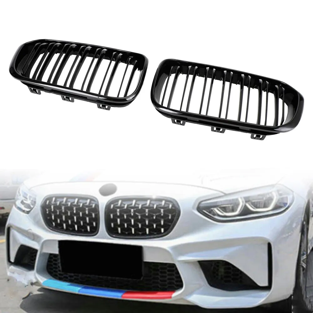 BMW 1-serie 2015-2017 F20 F21 Glanssvart dubbelfront njurgrill