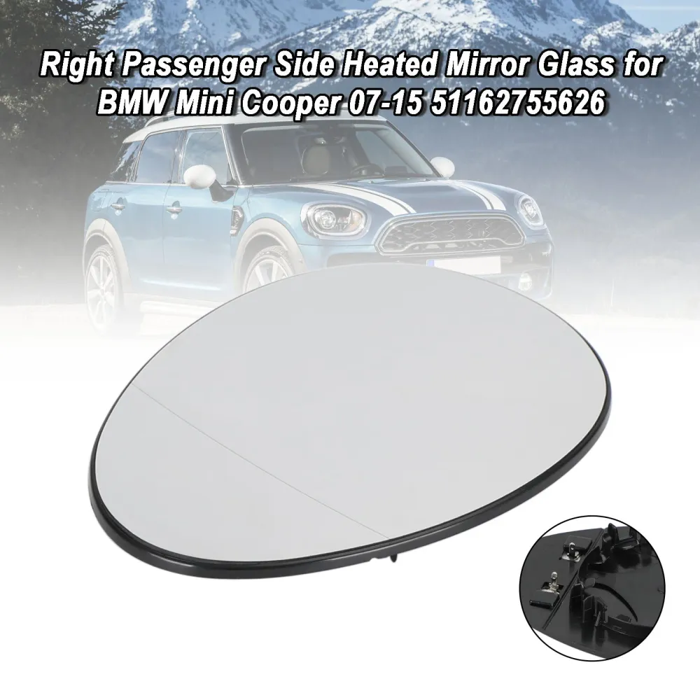 BMW Mini Cooper 2007-2015 51162755626 Höger passagerarsida Uppvärmt spegelglas