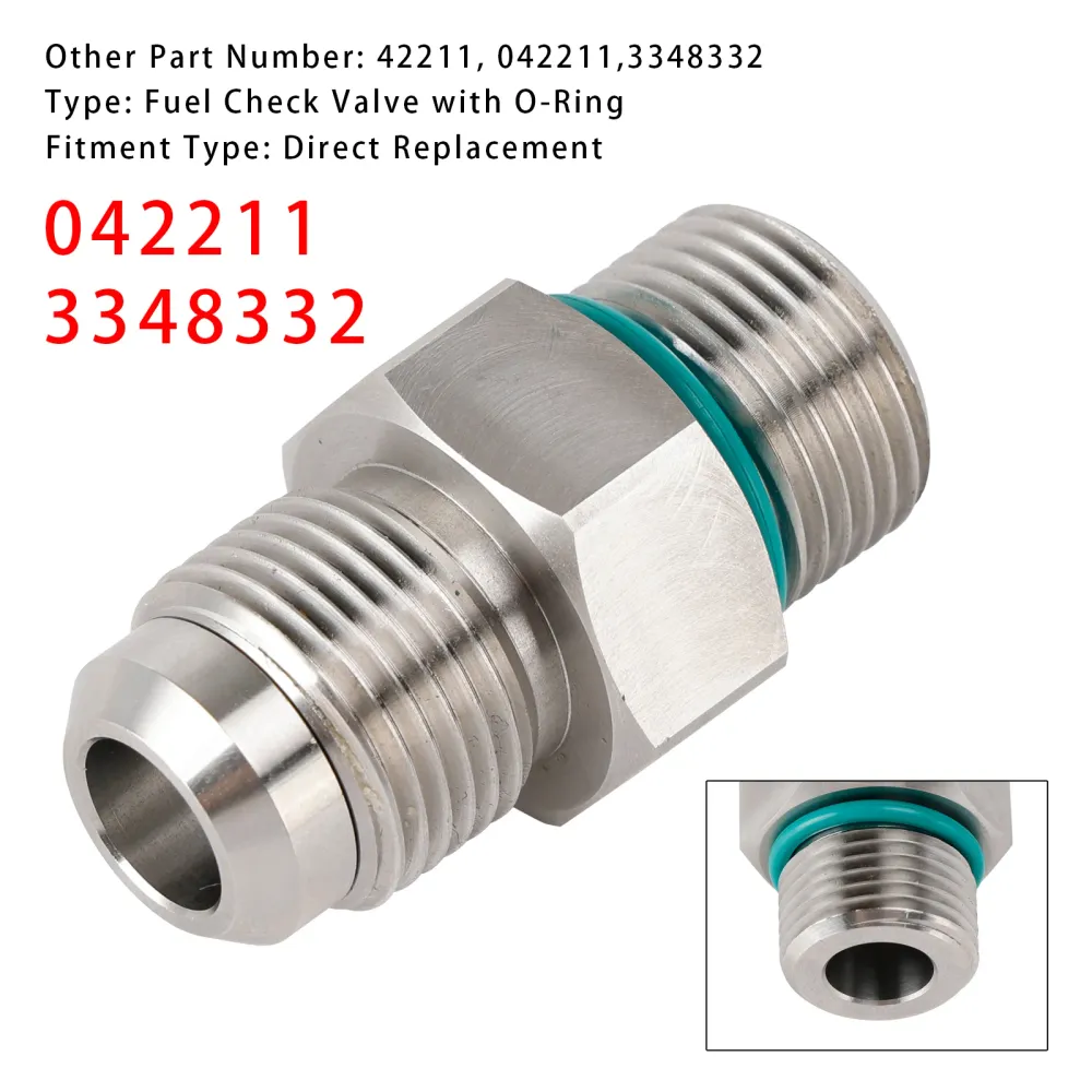 Bränslepump rak bränslebackventilkoppling 042211 3348332 för Cummins N14