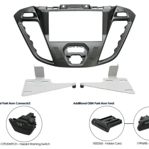 CT23FD39 2-DIN ram för Ford Transit Custom 2012-
