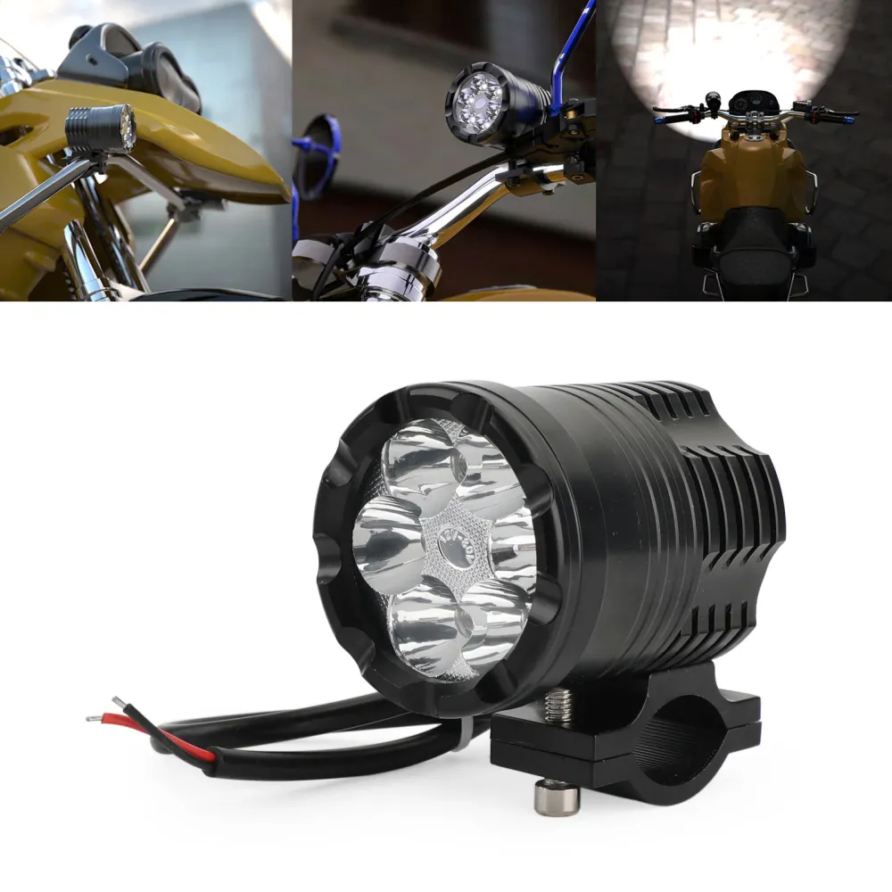 6x Electric LED -cykel Motorcykel Lätt cykel Front Lamp Vattentät strålkastare Generisk