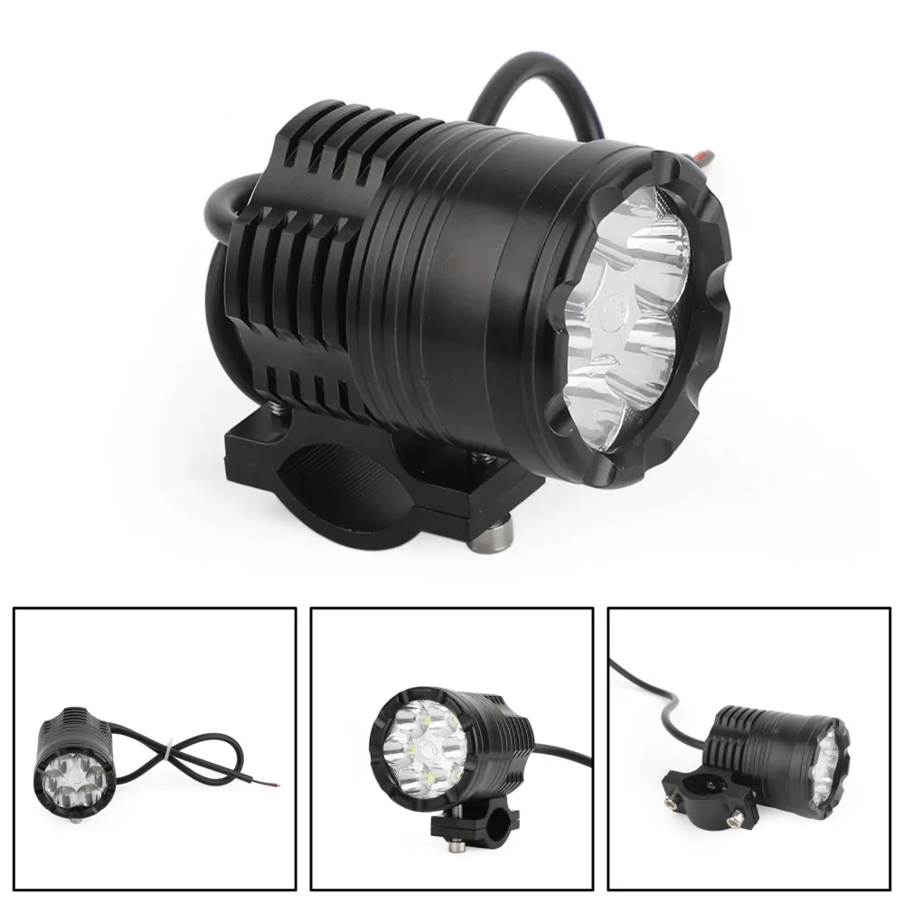 6x Electric LED -cykel Motorcykel Lätt cykel Front Lamp Vattentät strålkastare Generisk