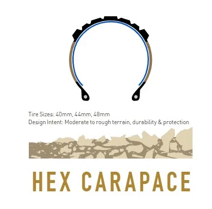 ENVE HEX CARAPACE 700x48c Tubeless Ready Beige däck