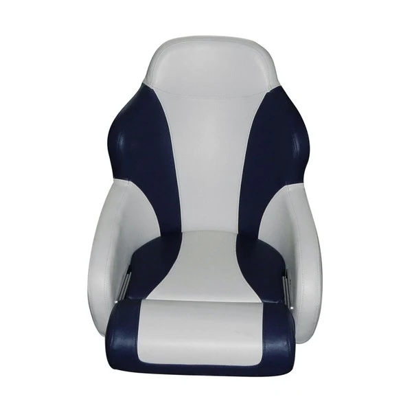 ESM SD52 båtstol med flip up puff navy/ljusgrå