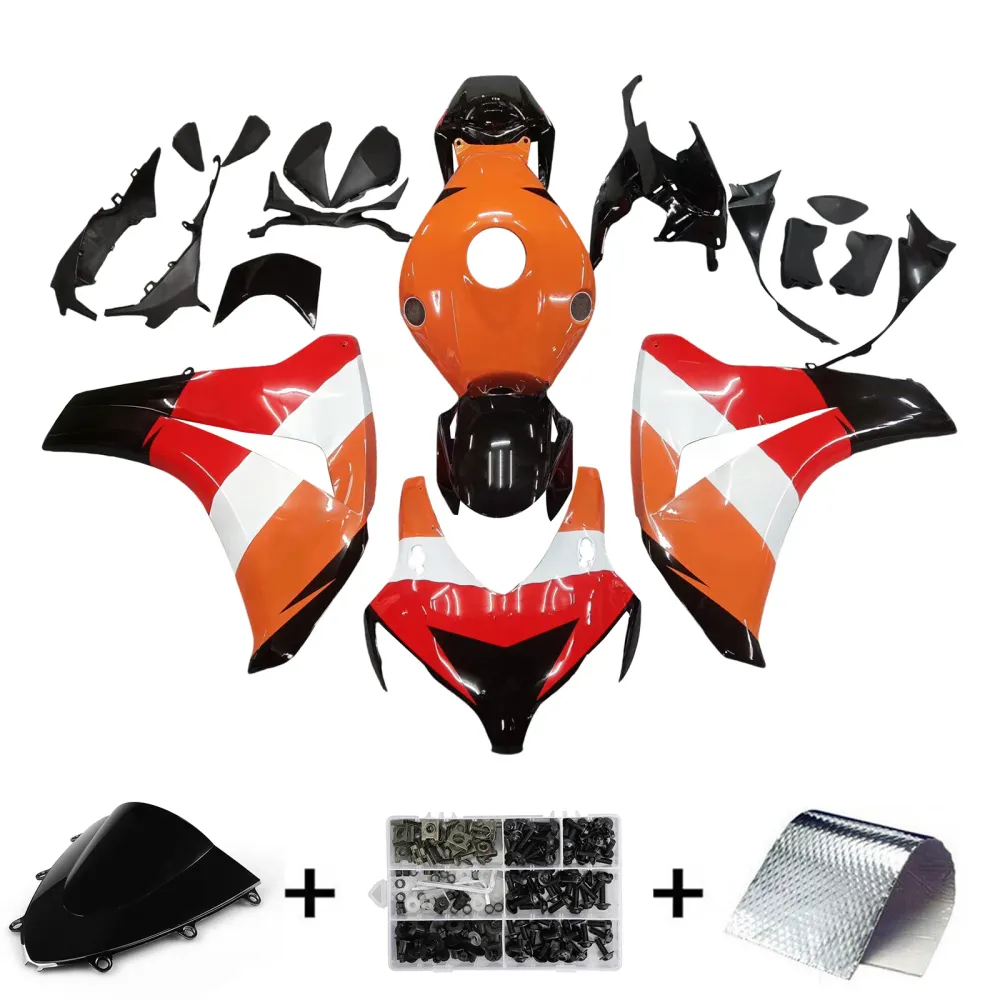 Fairings 2008-2011 Honda CBR 1000 RR Svart Orange Repsol Racing Generic