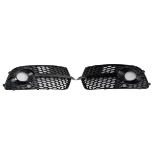 Främre stötfångare Dimljus Grill Grill Passar Audi Q5 S-Line SQ5 2013-2017 Svart