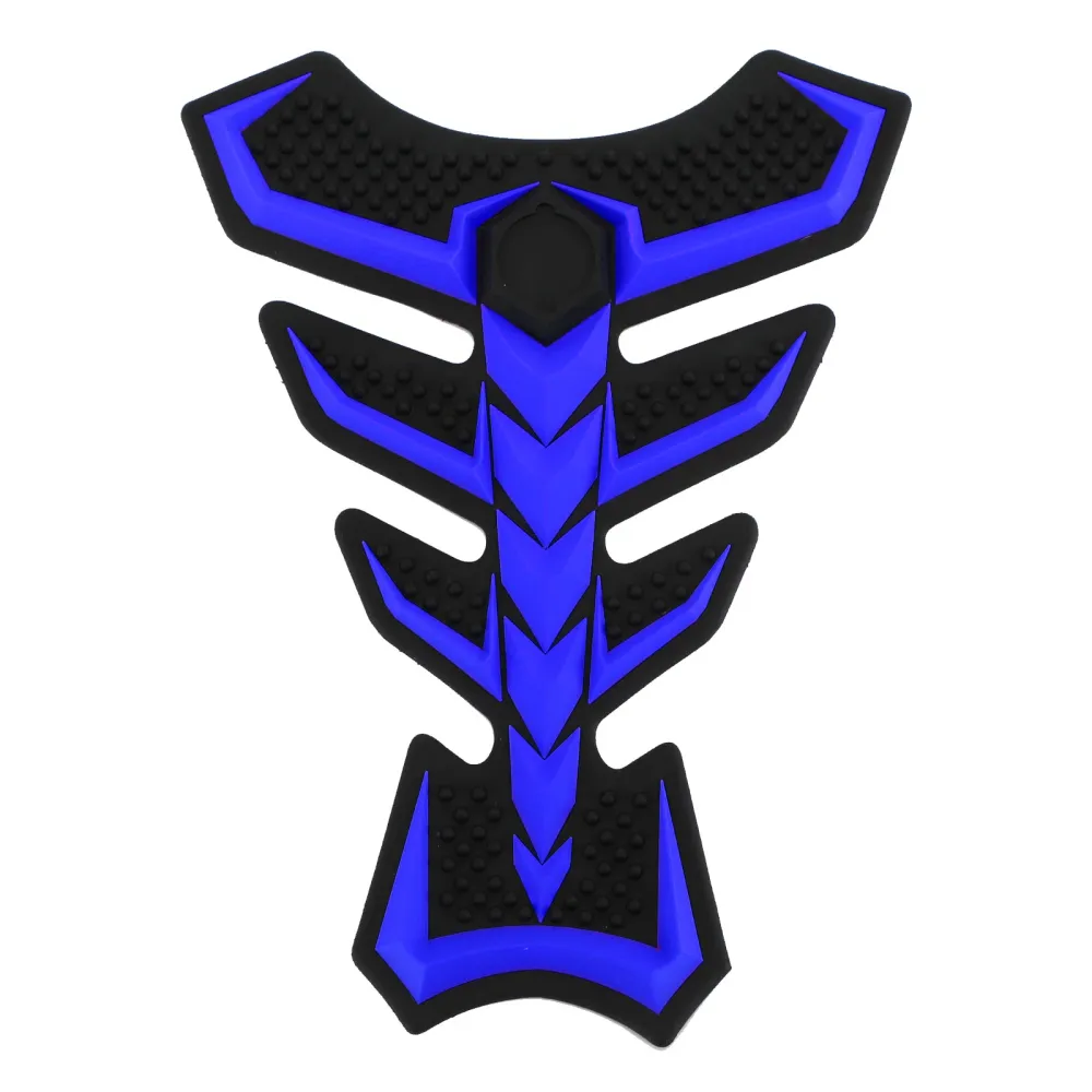 3D Gummi Universal Motorcykelbränsle Gas Tank Pad Protector Decal Sticker Blue Generic