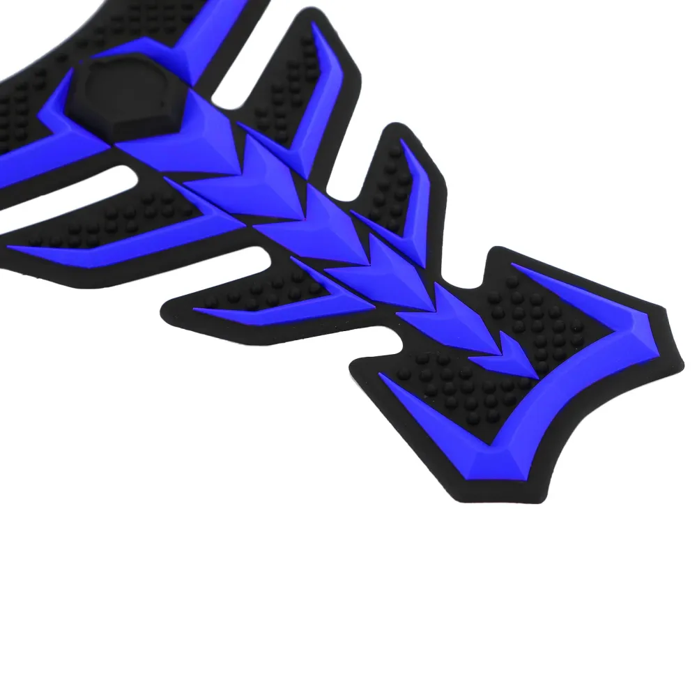 3D Gummi Universal Motorcykelbränsle Gas Tank Pad Protector Decal Sticker Blue Generic