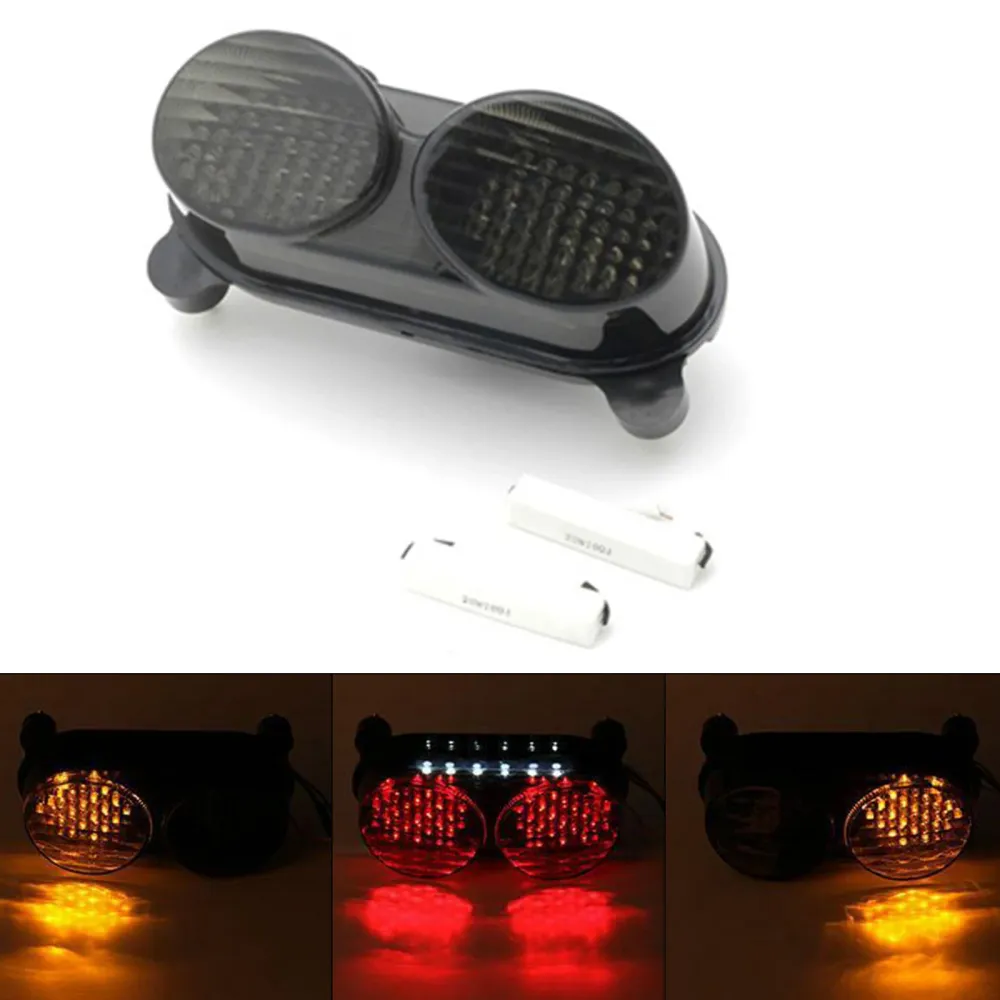 Kawasaki ZX6R ZX9R ZX900 ZZR600 Integrerad LED -bakljus Turn Signals Smoke Generic