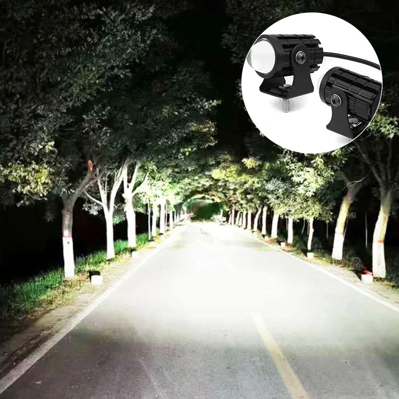 LED Motorcykelstrålkastare med Dubbel Ljusfunktion
