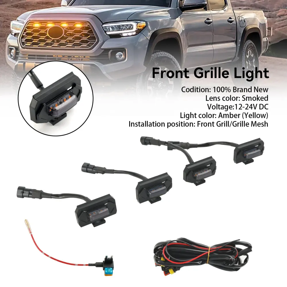 4 st LED-grilllampor passar Toyota Tacoma TRD Off Road & TRD Sport 2020-2023