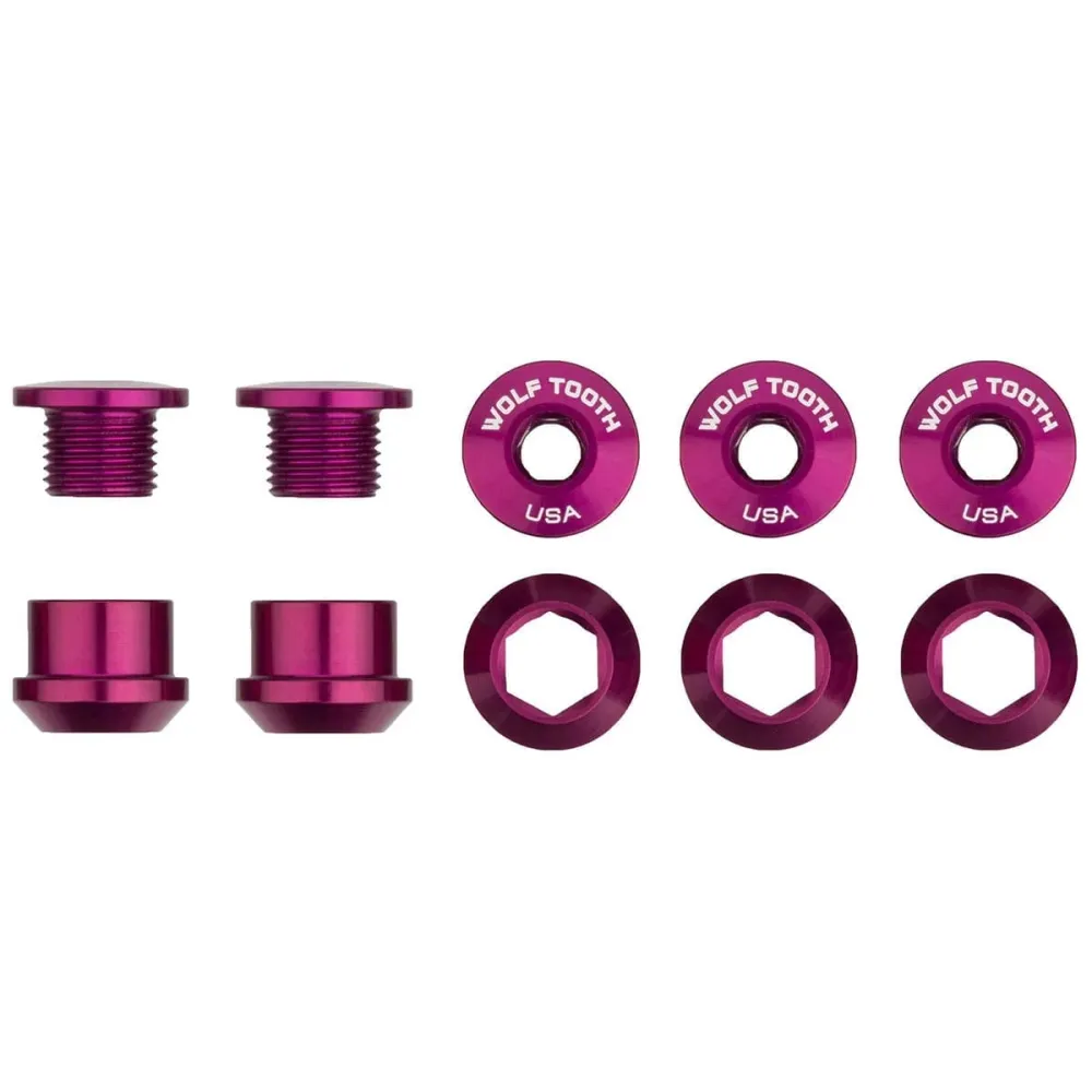 5 M8x6 mm WOLF TOOTH 1X Violet vevpartibult- och muttersats