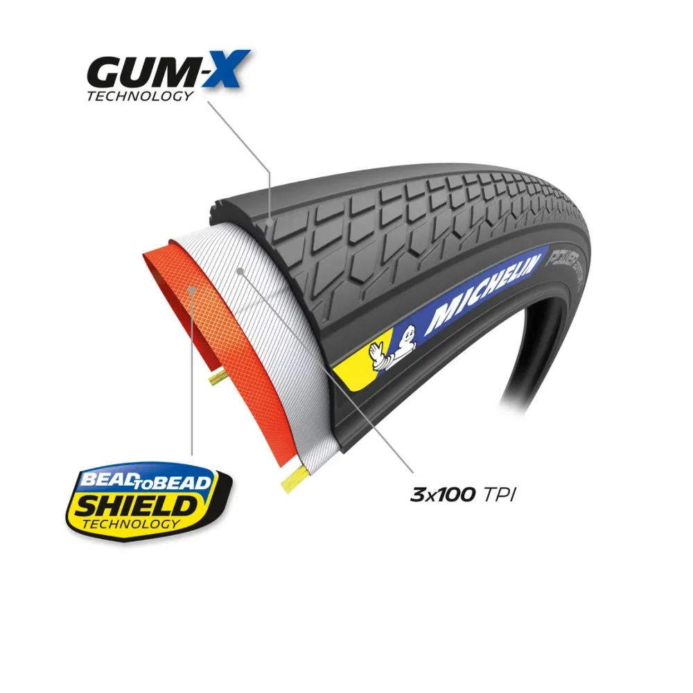 MICHELIN POWER ADVENTURE Competition Line 700x30c Tubeless Ready Black-däck
