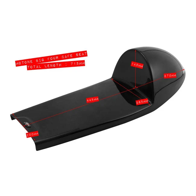 Motone Universal Sadelplatta Cafe Racer Svart