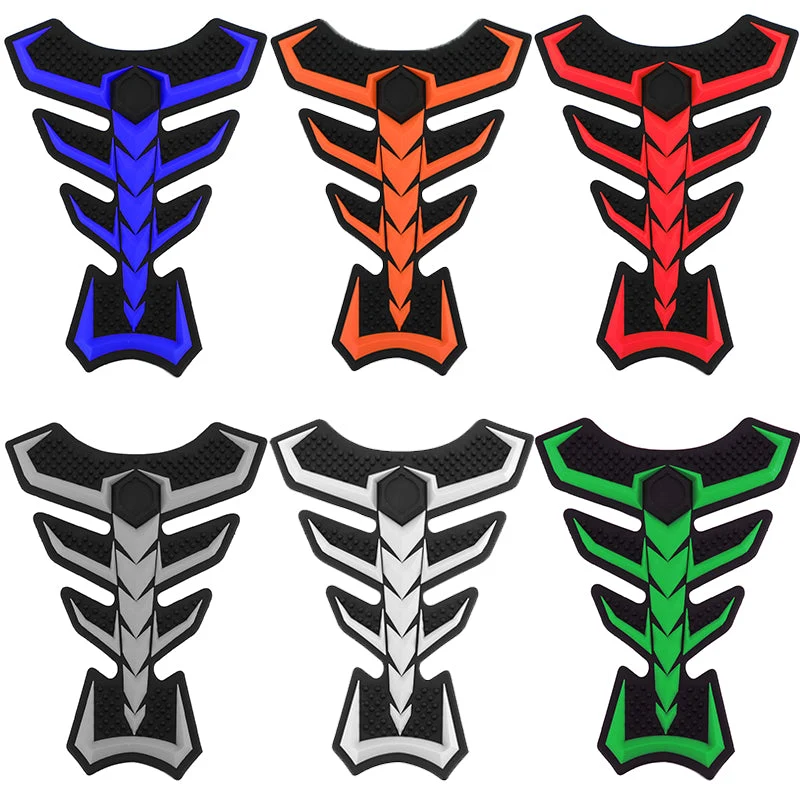 Motorcykelcykelgummi Tank Pad Gas Protector Sticker täcker Fish Bone Pad Generic
