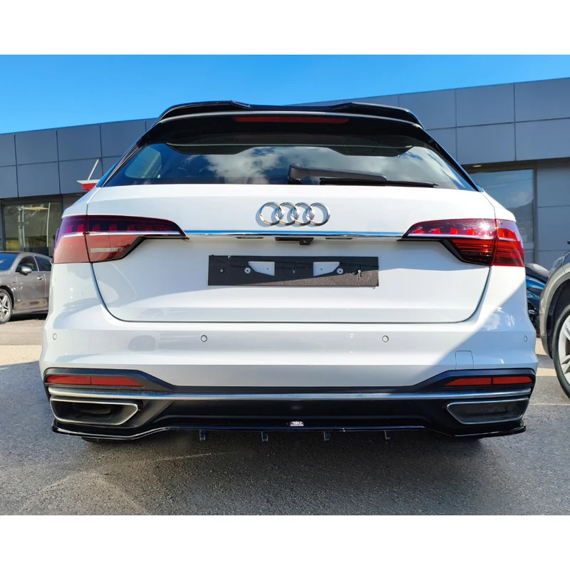 Motordrome Rear bumper skirt (Diffuser) suitable Audi A4 (B9) Avant Facelift 2019- (ABS)