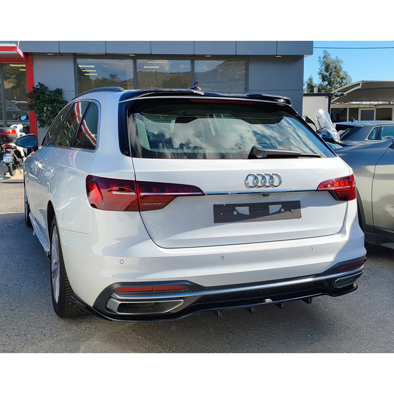 Motordrome Rear bumper skirt (Diffuser) suitable Audi A4 (B9) Avant Facelift 2019- (ABS)