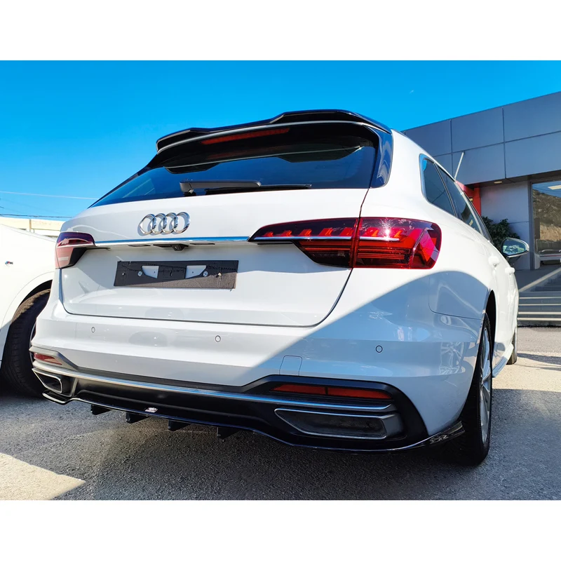 Motordrome Rear bumper skirt (Diffuser) suitable Audi A4 (B9) Avant Facelift 2019- (ABS)