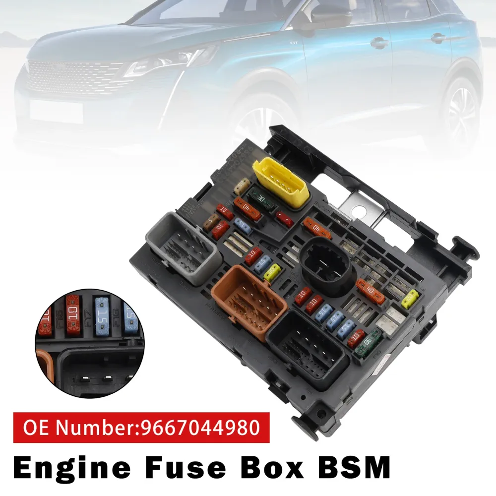Motorsäkringsbox BSM 9667044980 För Citroen C4 Picasso C5 III C6 Peugeot 3008