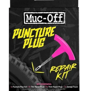 MUC-OFF B..M. Tubeless Repair Kit Contains tool, 5x thick plugs and 5x thin plugs