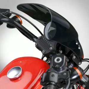 National Cycle Fits up to 48 mm. O.D. Mohawk Black Hardware/Straight Bracket/Windshield - Dark Tint