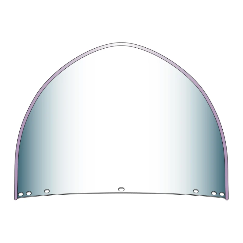 National Cycle Heritage Peaked Top Replacement Beaded Windshield 7 Bolt-Clear