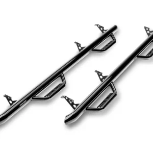 N-Fab Nerf Step 16-17 Toyota Tacoma Double Cab - Gloss Black - Cab Length - 2in