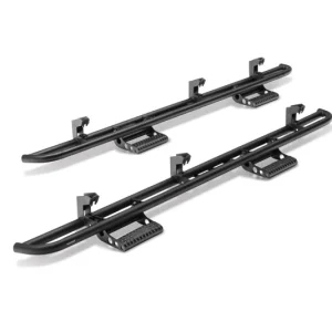 N-Fab RKR Step System 16-17 Toyota Tacoma Double Cab - Tex. Black - 1.75in