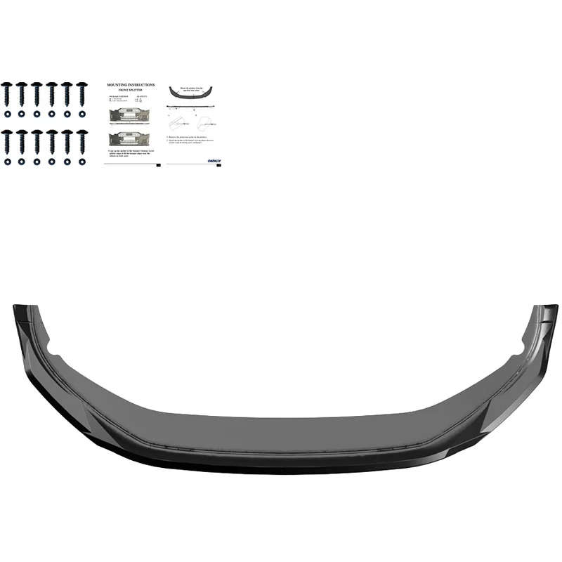 Oneway Front spoiler suitable Volkswagen Tayron (R41) R-Line 2024- - Gloss black