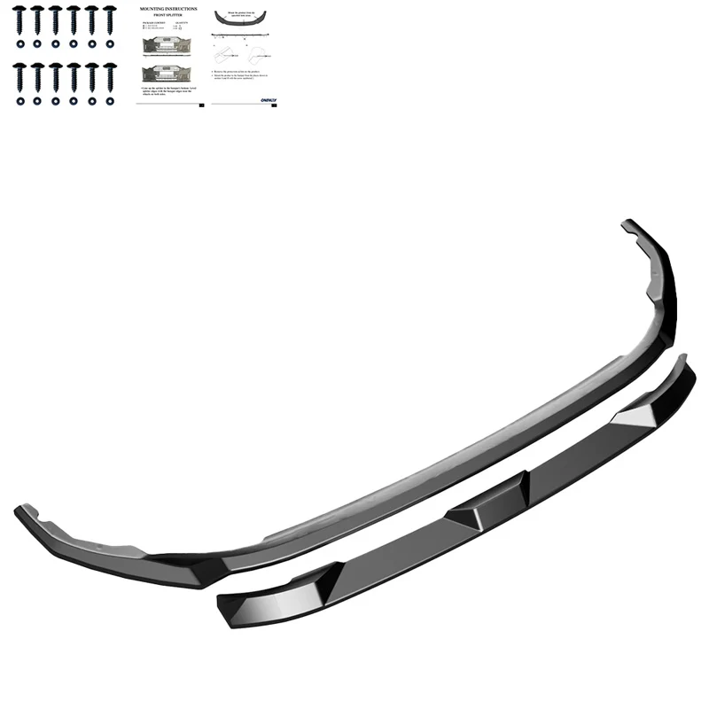 Oneway Front spoiler suitable Volkswagen Transporter T7 2024- - Gloss black