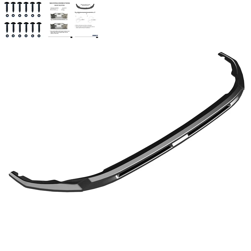 Oneway Front spoiler suitable Volkswagen Transporter T7 2024- - Gloss black