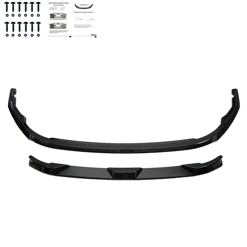 Oneway Front spoiler suitable Volkswagen Transporter T7 2024- - Gloss black