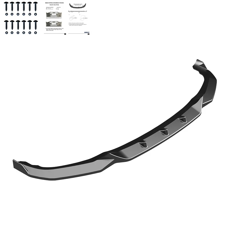 OneWay, Frontspoiler, Glanssort, Passer til BMW X1 F48 M-Pack (2015-2019)