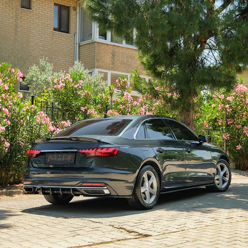 Oneway Rear Diffuser suitable Audi A4 (B9) Sedan/Avant Facelift 2019-2024 - Gloss black