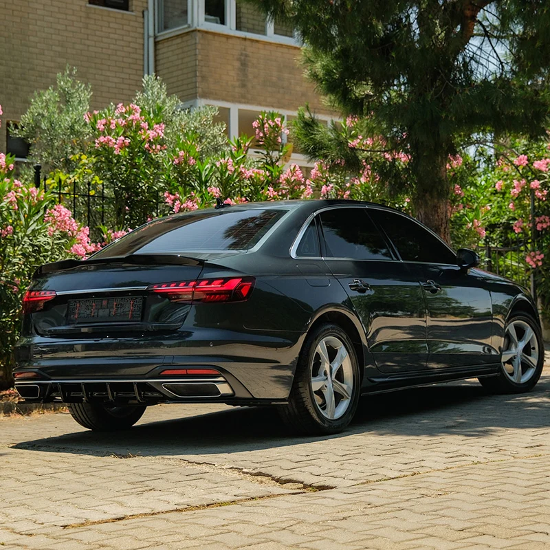 Oneway Rear Diffuser suitable Audi A4 (B9) Sedan/Avant Facelift 2019-2024 - Gloss black