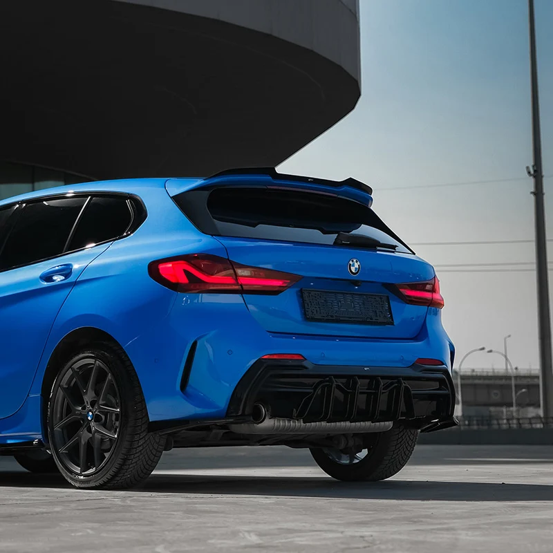 Oneway Rear Diffuser suitable BMW 1-Series F40 M-Pack/M135i (single exhaust L) 2019- - Gloss black